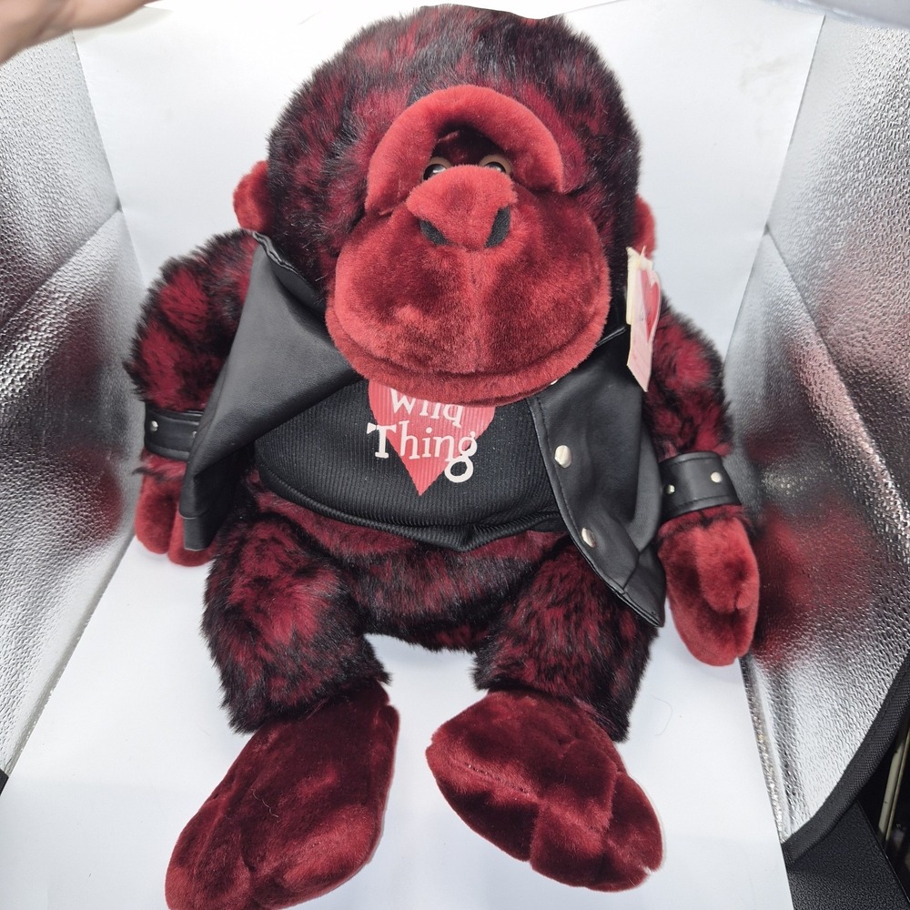 Dan Dee Collector's Choice Valentine Gorilla Plush Wild Thing Leather Vest 21in